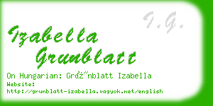 izabella grunblatt business card